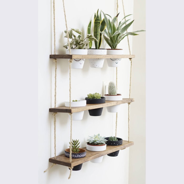 Hanah Home Estantería de pared Gar006 en Nogal
